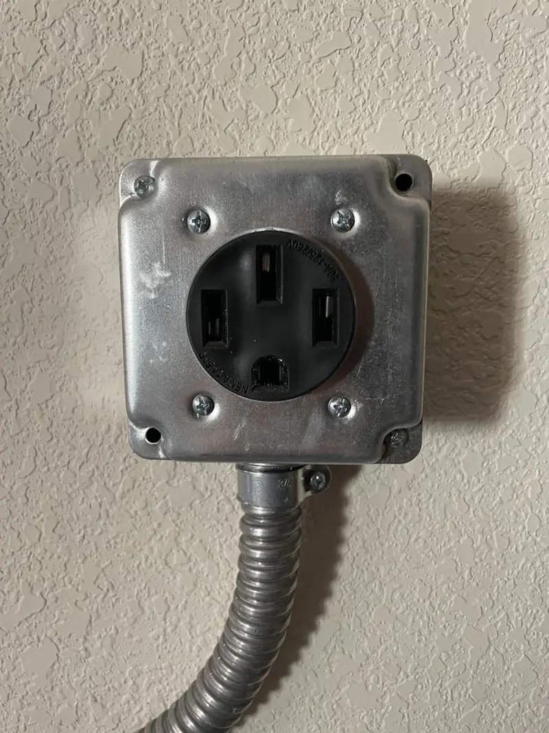 NEMA 14-50 outlet installed for Electrical Panel Upgrade in Clute